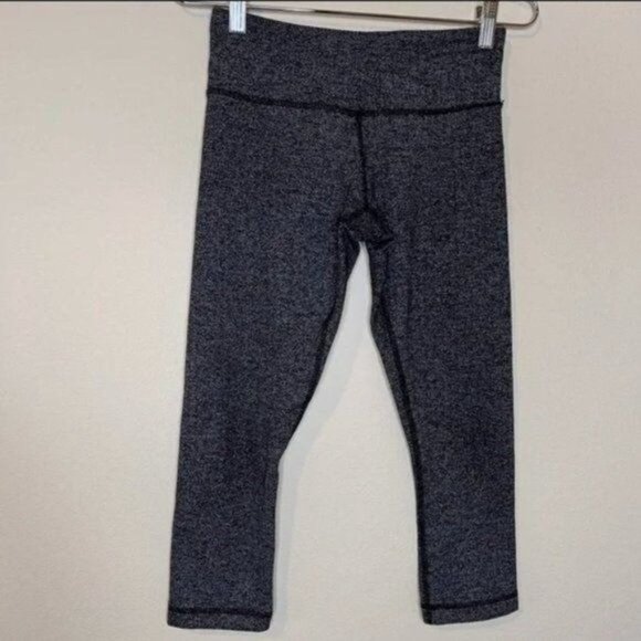 Lululemon Wunder Under Crop (Hi-Rise) 21" Heathered Herringbone Heathered Women' - Picture 3 of 9